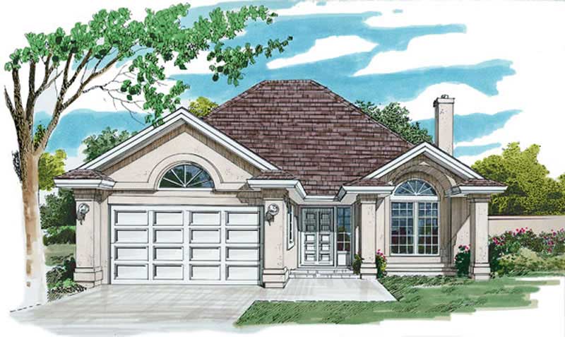 3-Bedroom, 1477 Sq Ft Contemporary House Plan - 167-1373 - Front Exterior