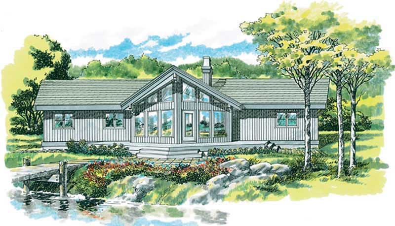 3-Bedroom, 1405 Sq Ft Small House Plans - 167-1435 - Main Exterior