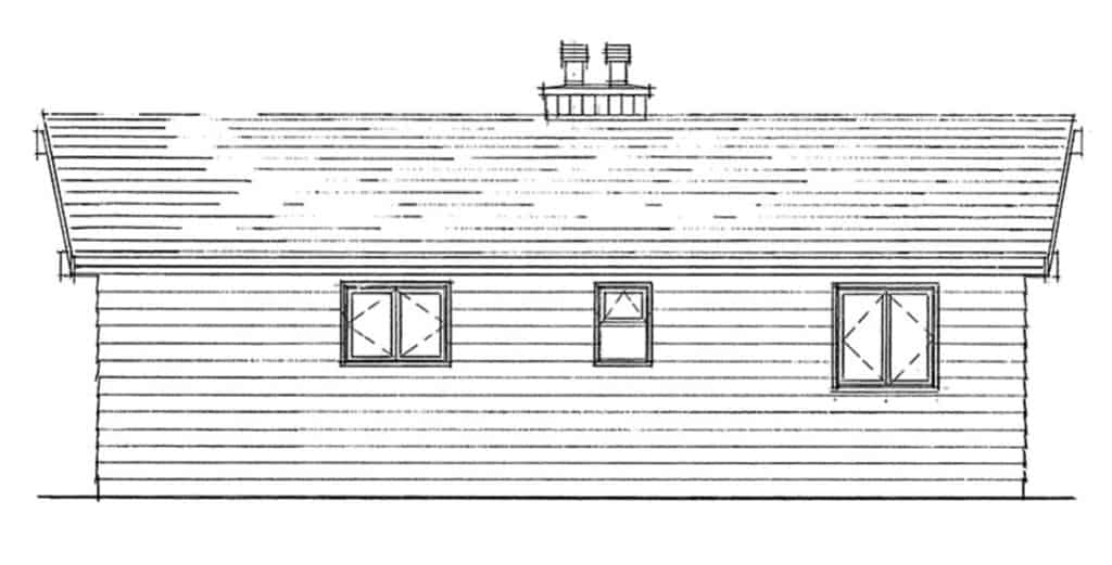 Home Plan Rear Elevation