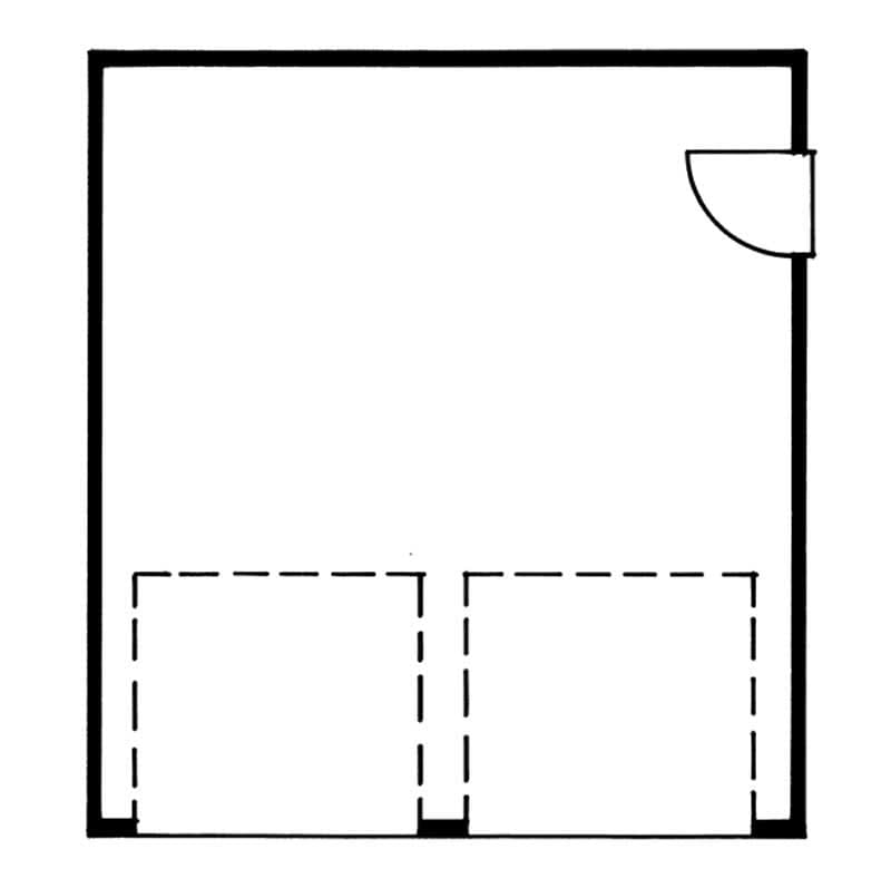 Floor Plan First Story of Garage Plan #167-1490
