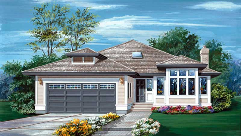 3-Bedroom, 1598 Sq Ft Ranch House Plan - 167-1503 - Front Exterior