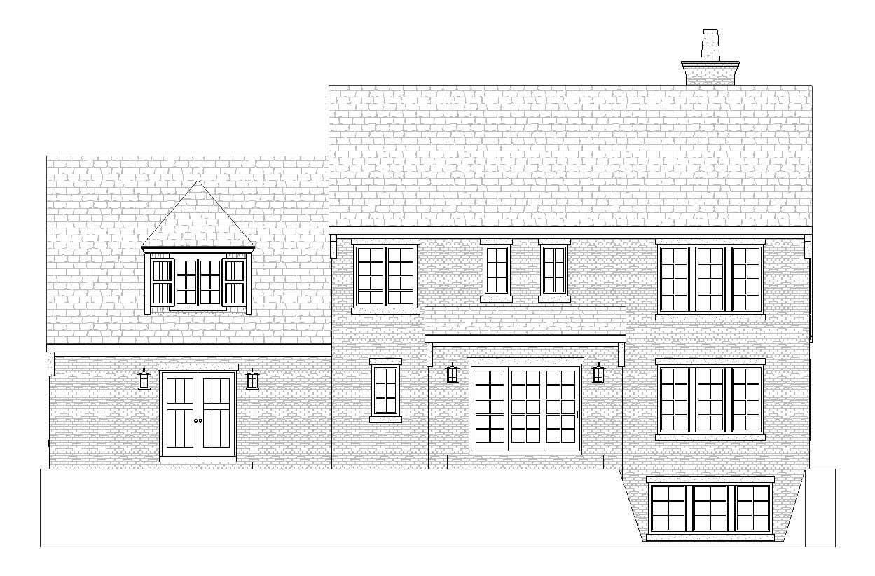 Home Plan Rear Elevation