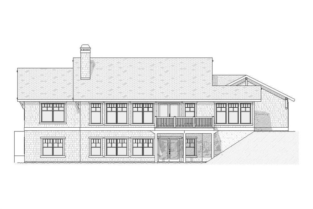 Home Plan Rear Elevation