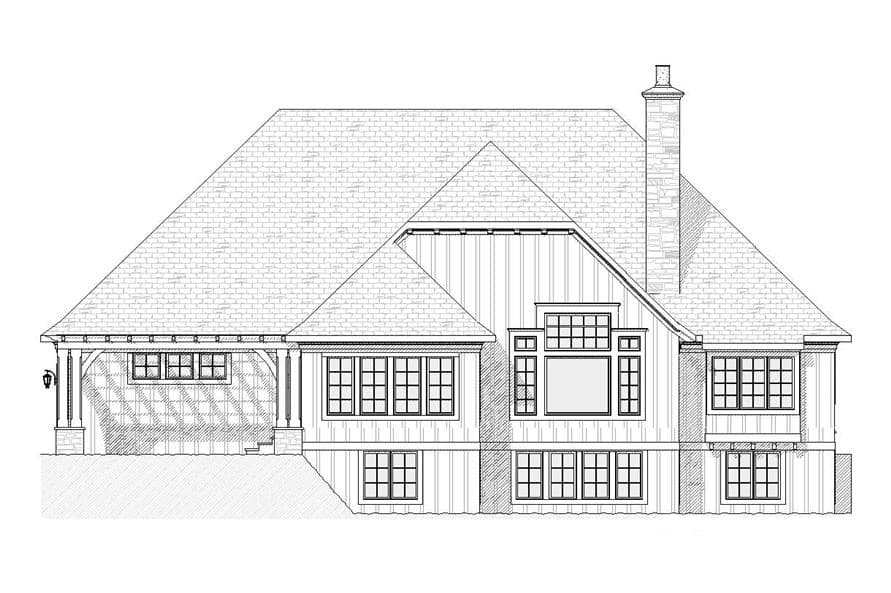 Home Plan Rear Elevation