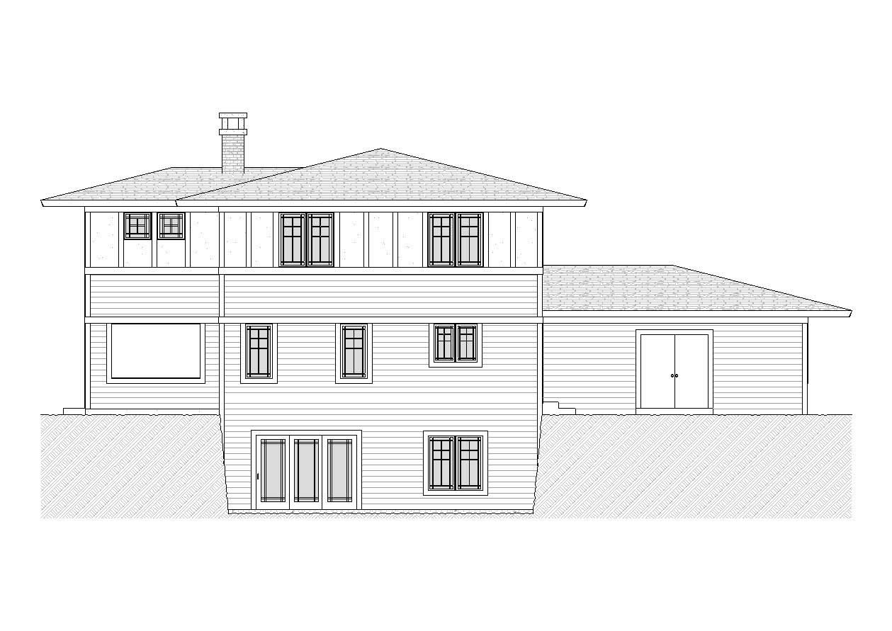 Home Plan Rear Elevation