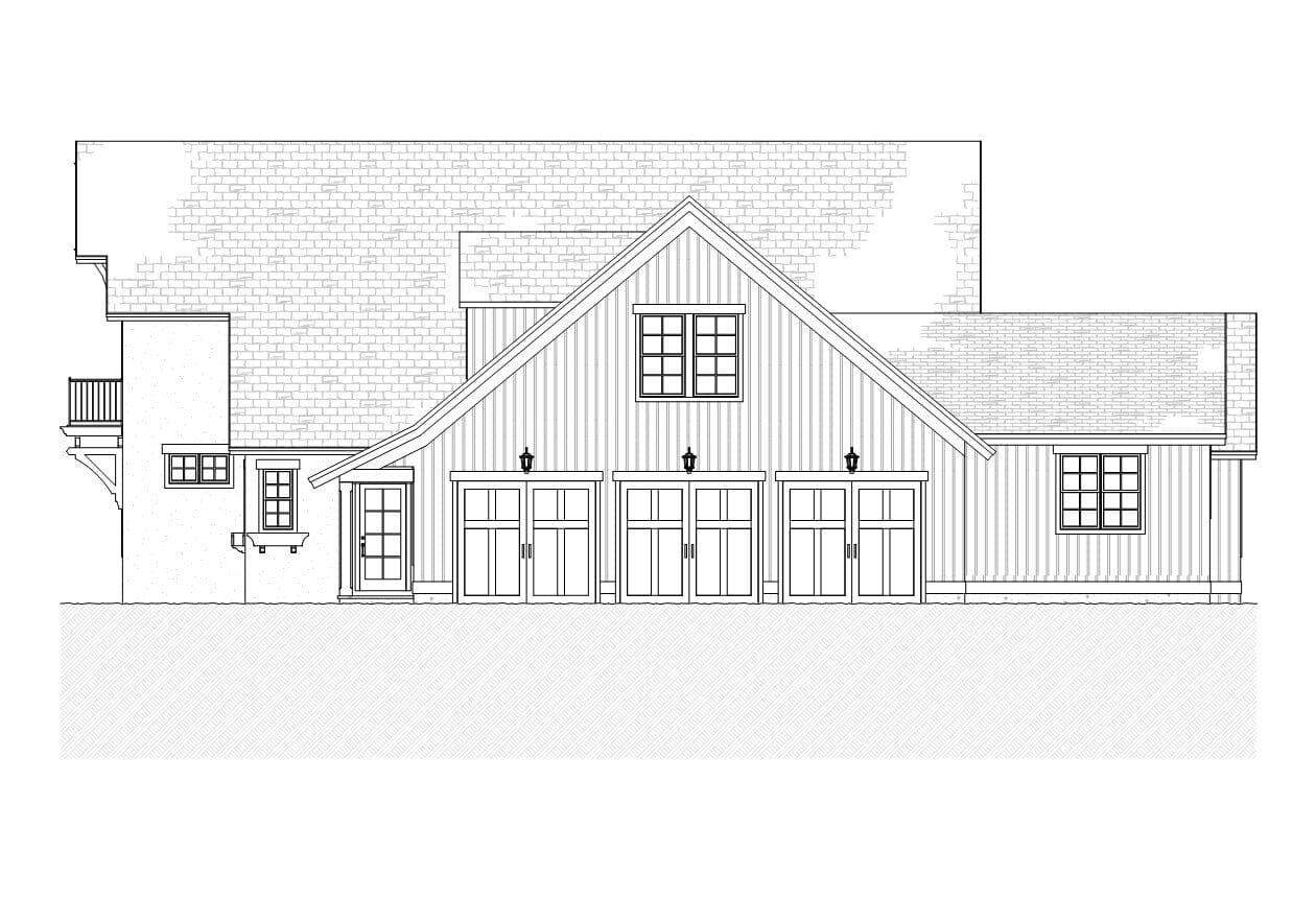 Home Plan Right Elevation