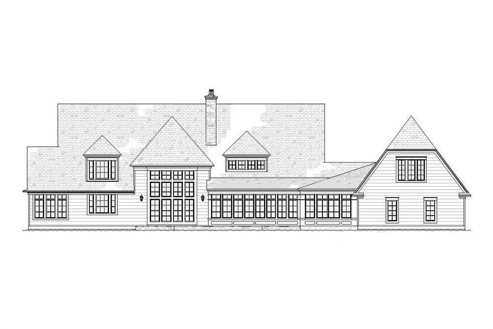Home Plan Rear Elevation