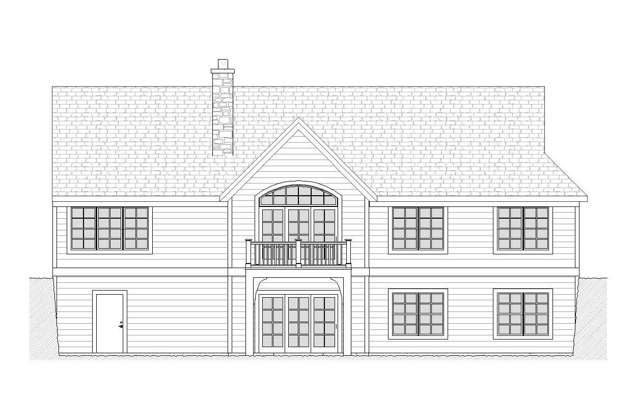 Home Plan Rear Elevation