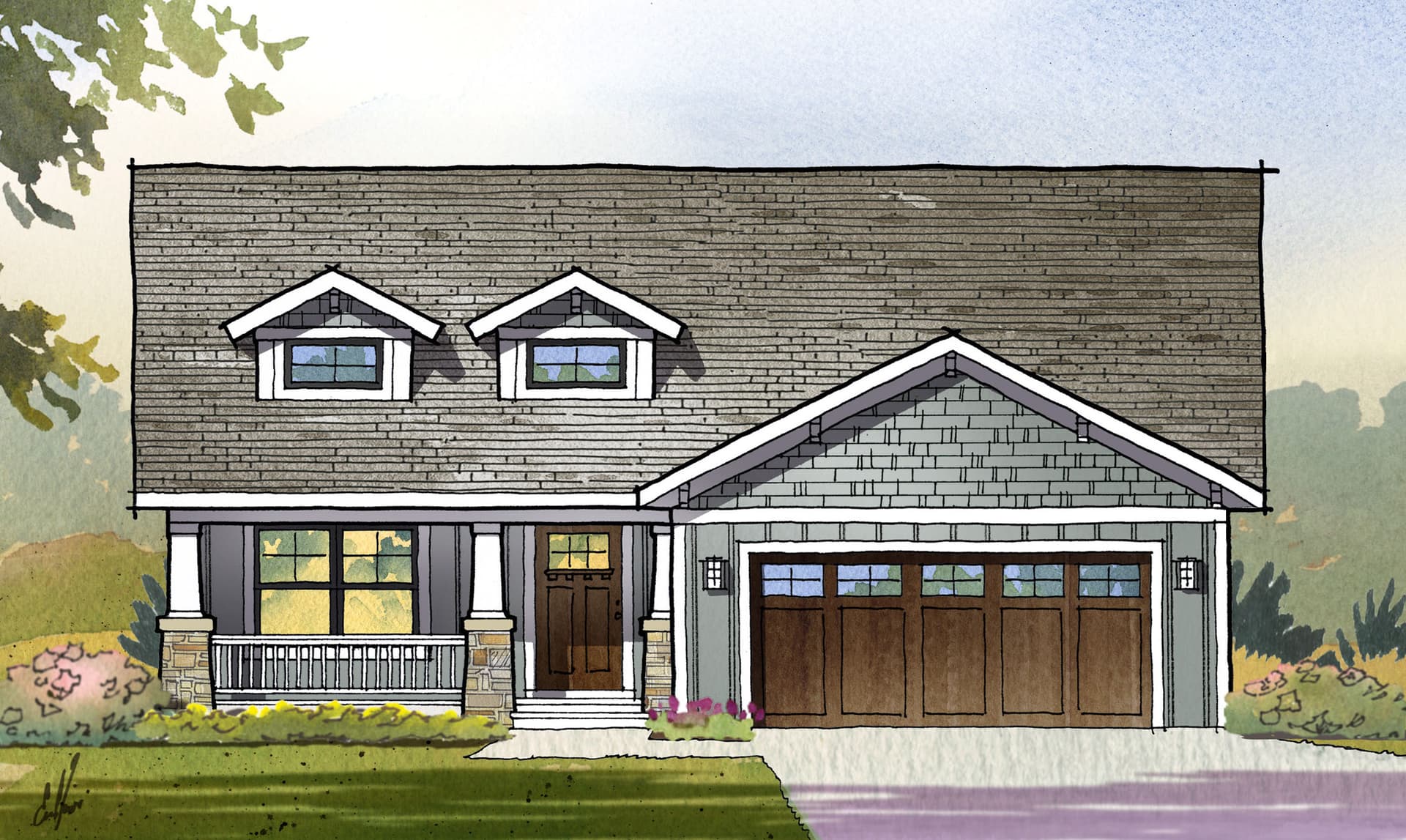 3-Bedroom, 3001 Sq Ft Ranch House Plan - 168-1119 - Front Exterior