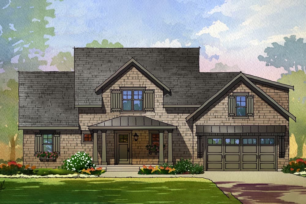3-Bedroom, 2360 Sq Ft Cottage House Plan - 168-1135 - Front Exterior