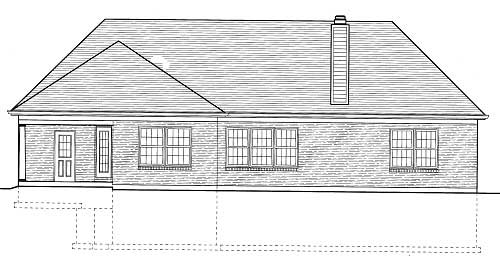 Home Plan Rear Elevation