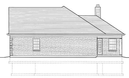 Home Plan Rear Elevation