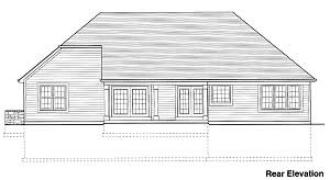 Home Plan Rear Elevation