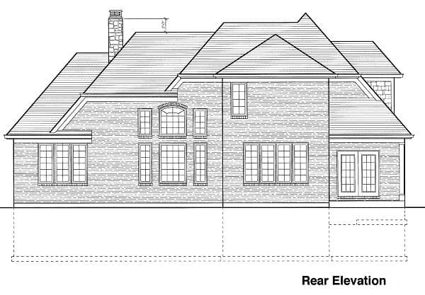 Home Plan Rear Elevation