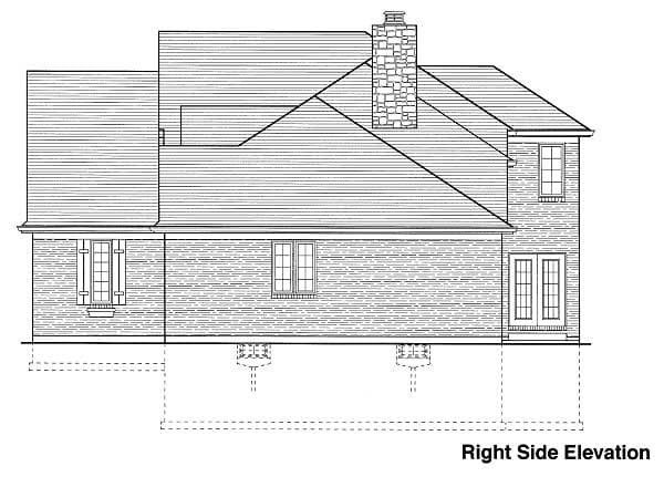 Home Plan Right Elevation