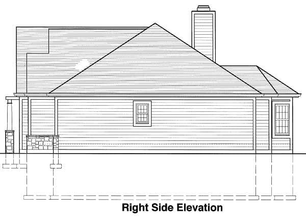 Home Plan Right Elevation