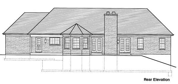 Home Plan Rear Elevation