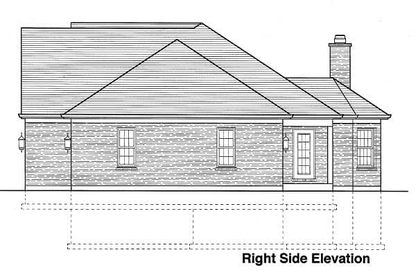Home Plan Right Elevation