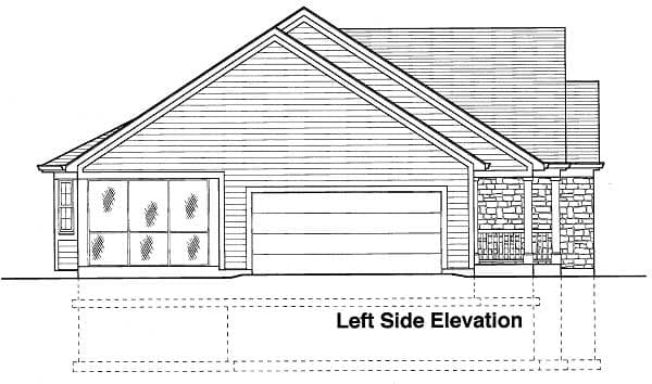 Home Plan Left Elevation