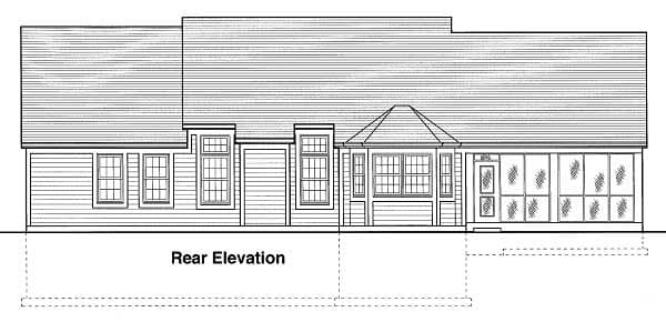 Home Plan Rear Elevation
