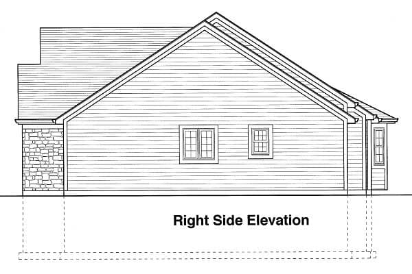 Home Plan Right Elevation