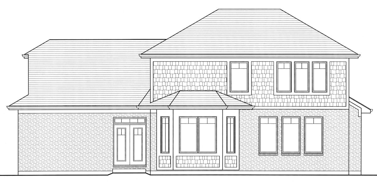 Home Plan Rear Elevation