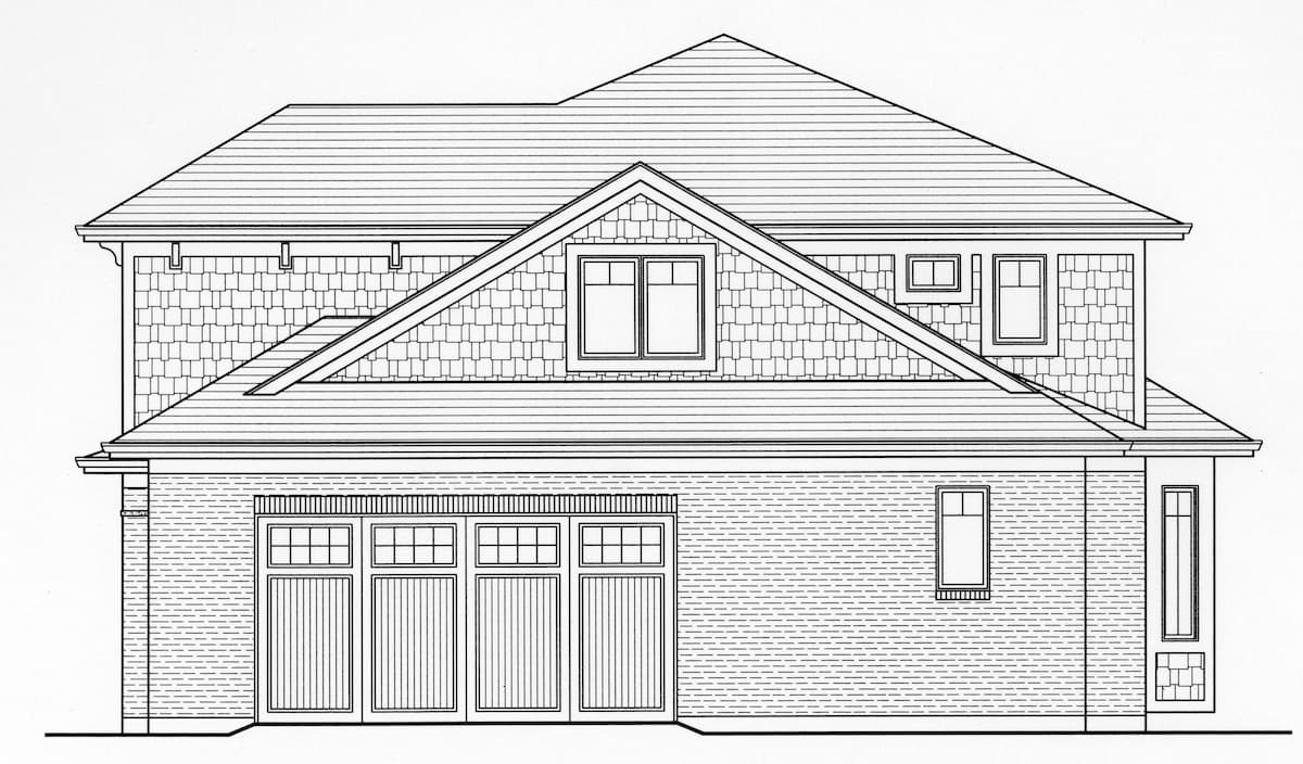 Home Plan Right Elevation