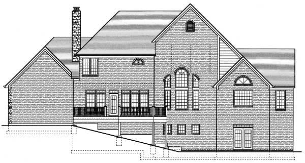 Home Plan Rear Elevation