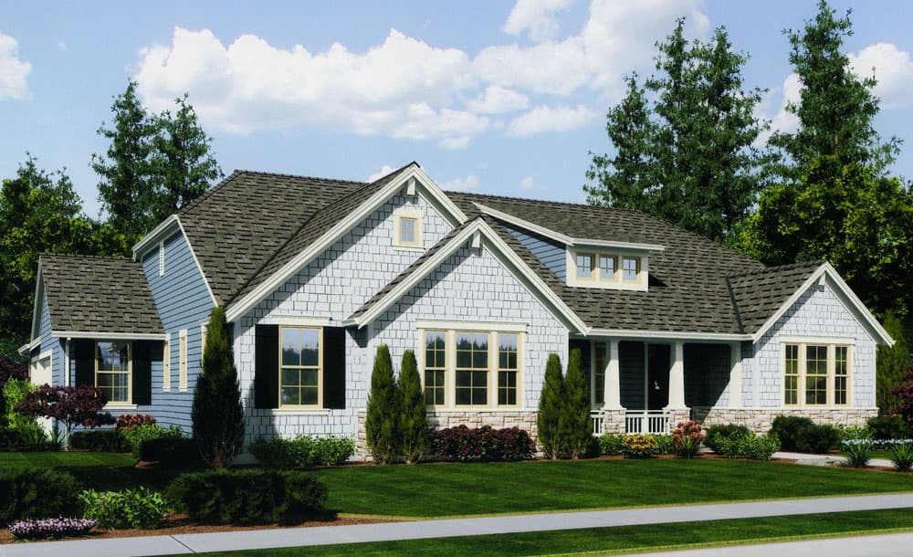 3-Bedroom, 2479 Sq Ft Craftsman Home Plan - 169-1038 - Main Exterior