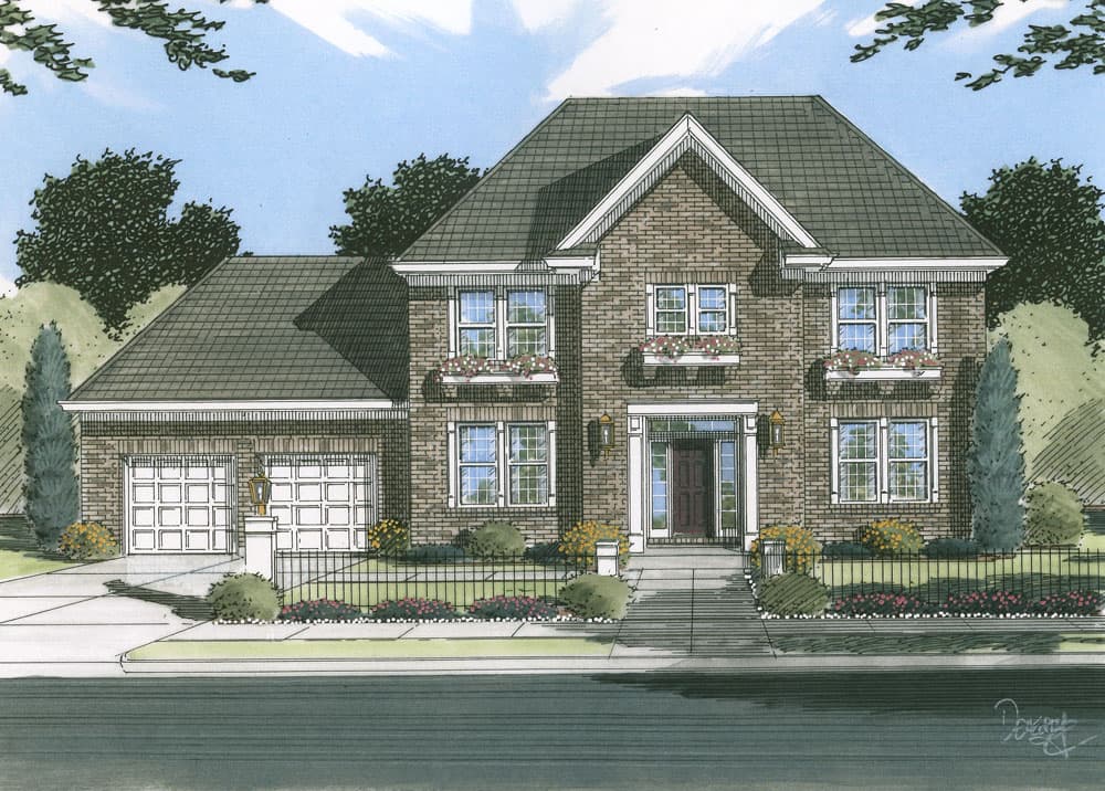4-Bedroom, 2273 Sq Ft Traditional House Plan - 169-1044 - Front Exterior