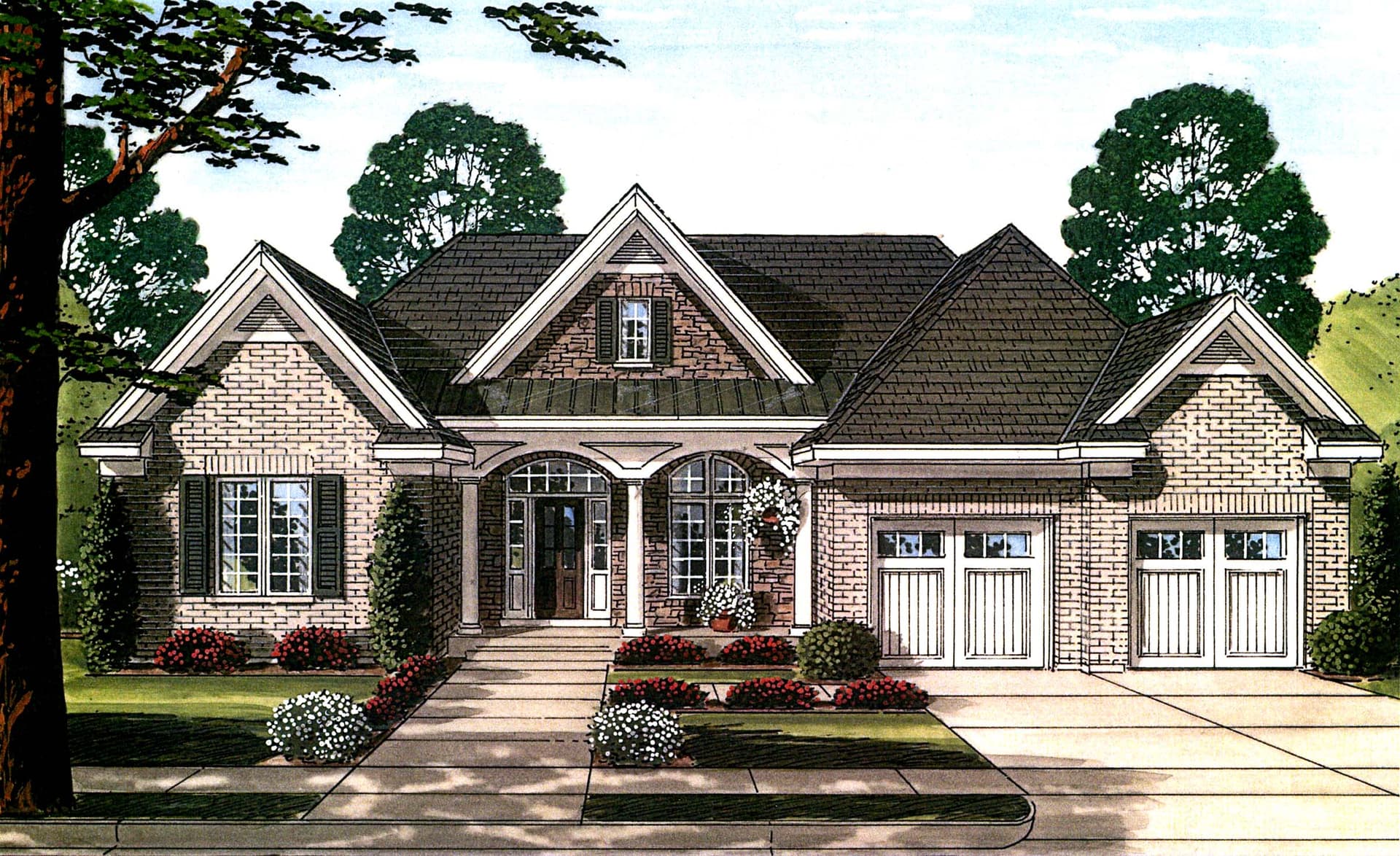 3-Bedroom, 2492 Sq Ft Country Home Plan - 169-1111 - Main Exterior