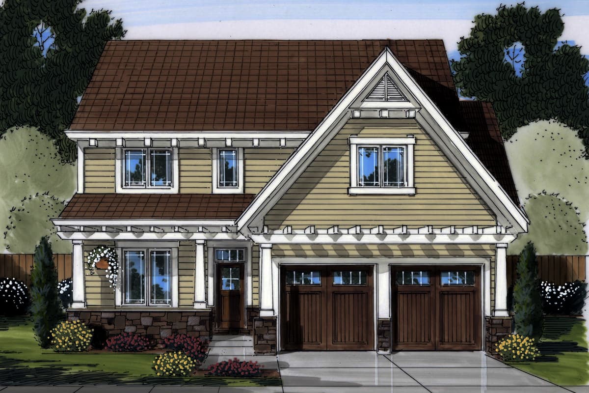 4-Bedroom, 2549 Sq Ft Craftsman House Plan - 169-1150 - Front Exterior