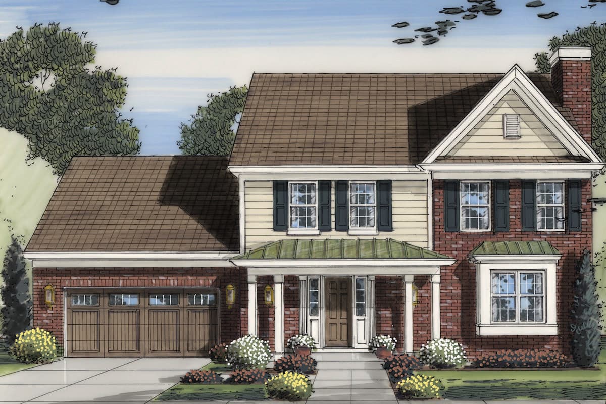 3-Bedroom, 1670 Sq Ft Traditional House Plan - 169-1157 - Front Exterior