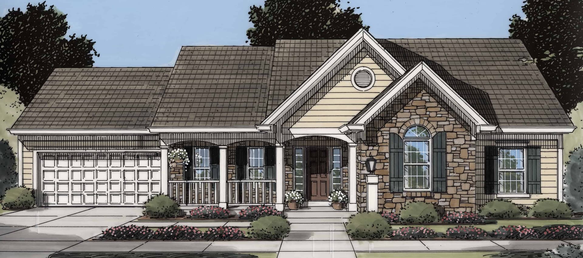 3-Bedroom, 1535 Sq Ft Ranch Home Plan - 169-1181 - Main Exterior