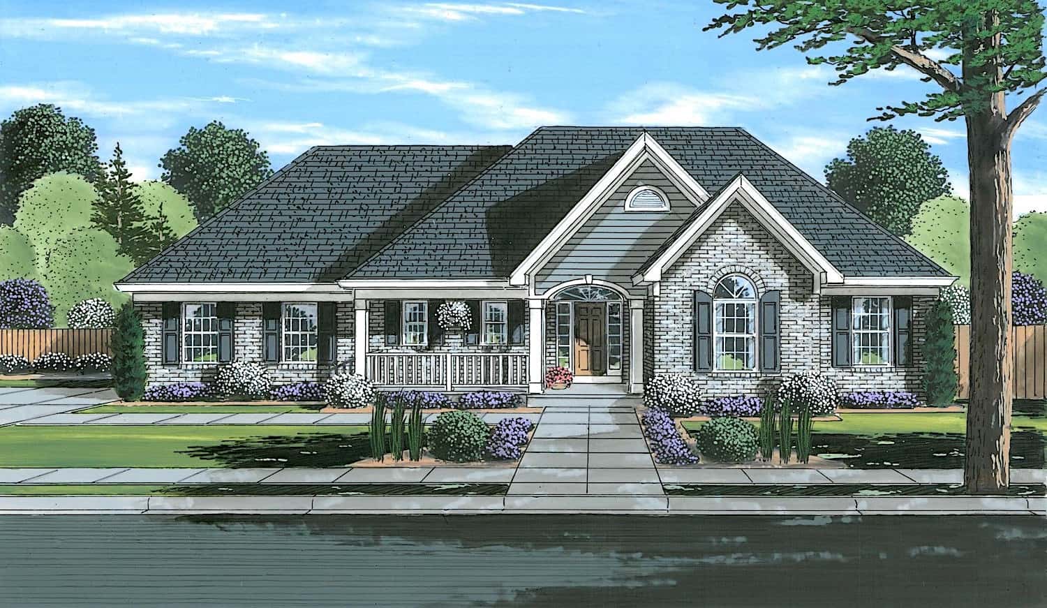 3-Bedroom, 1764 Sq Ft Ranch House - Plan #169-1193 - Front Exterior