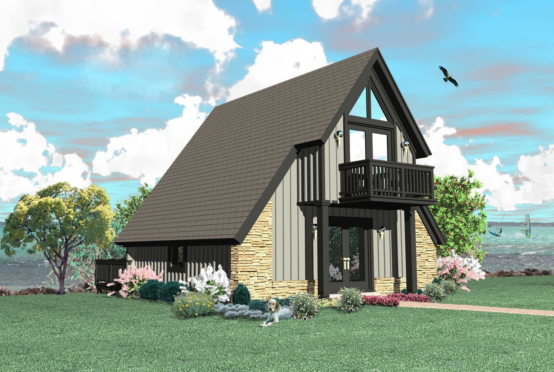 Home Plan Rear Elevation