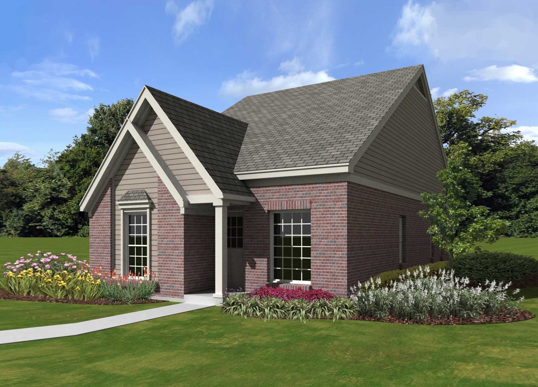 3-Bedroom, 1185 Sq Ft French House Plan - 170-1397 - Front Exterior