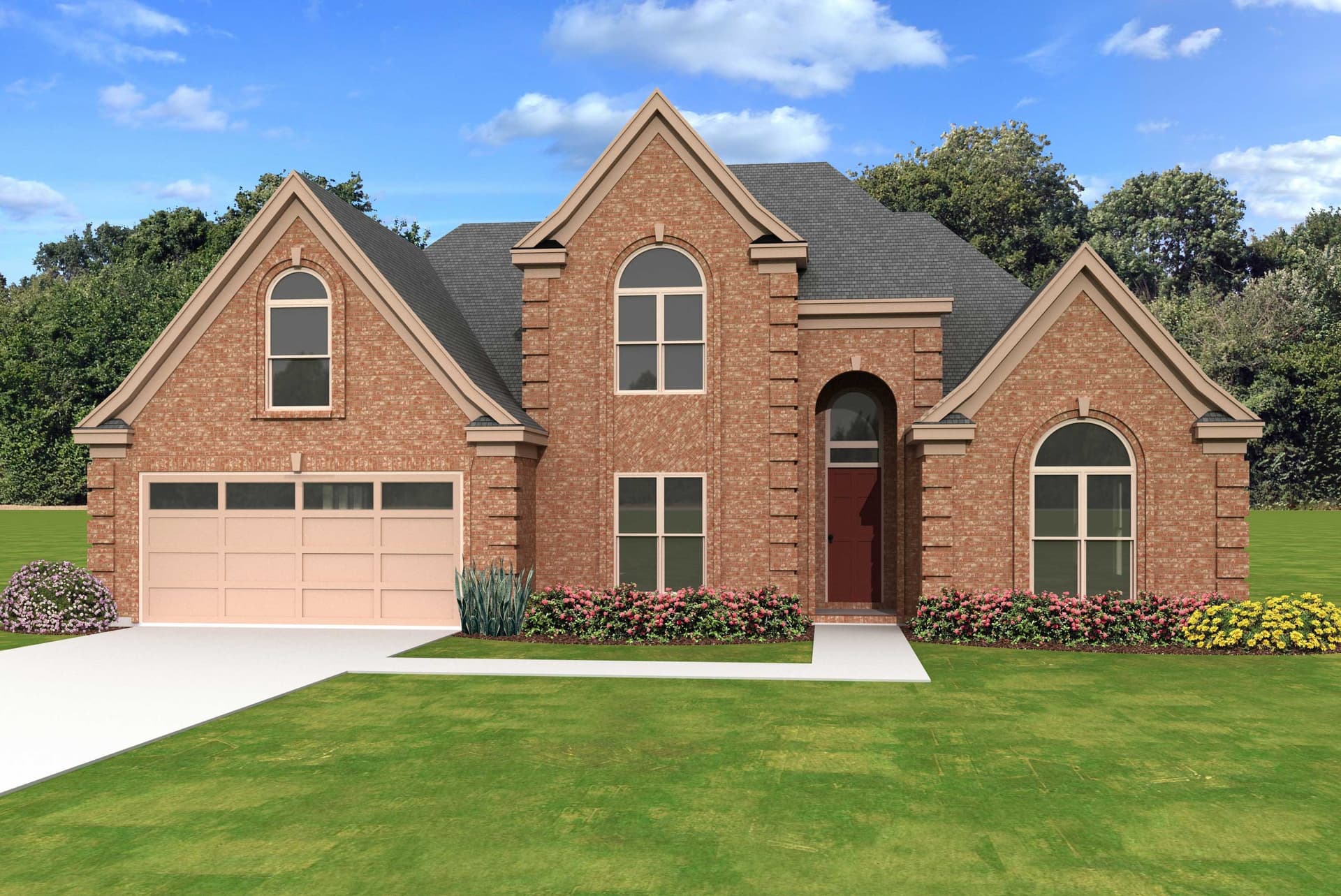 4-Bedroom, 2454 Sq Ft French House Plan - 170-1487 - Front Exterior