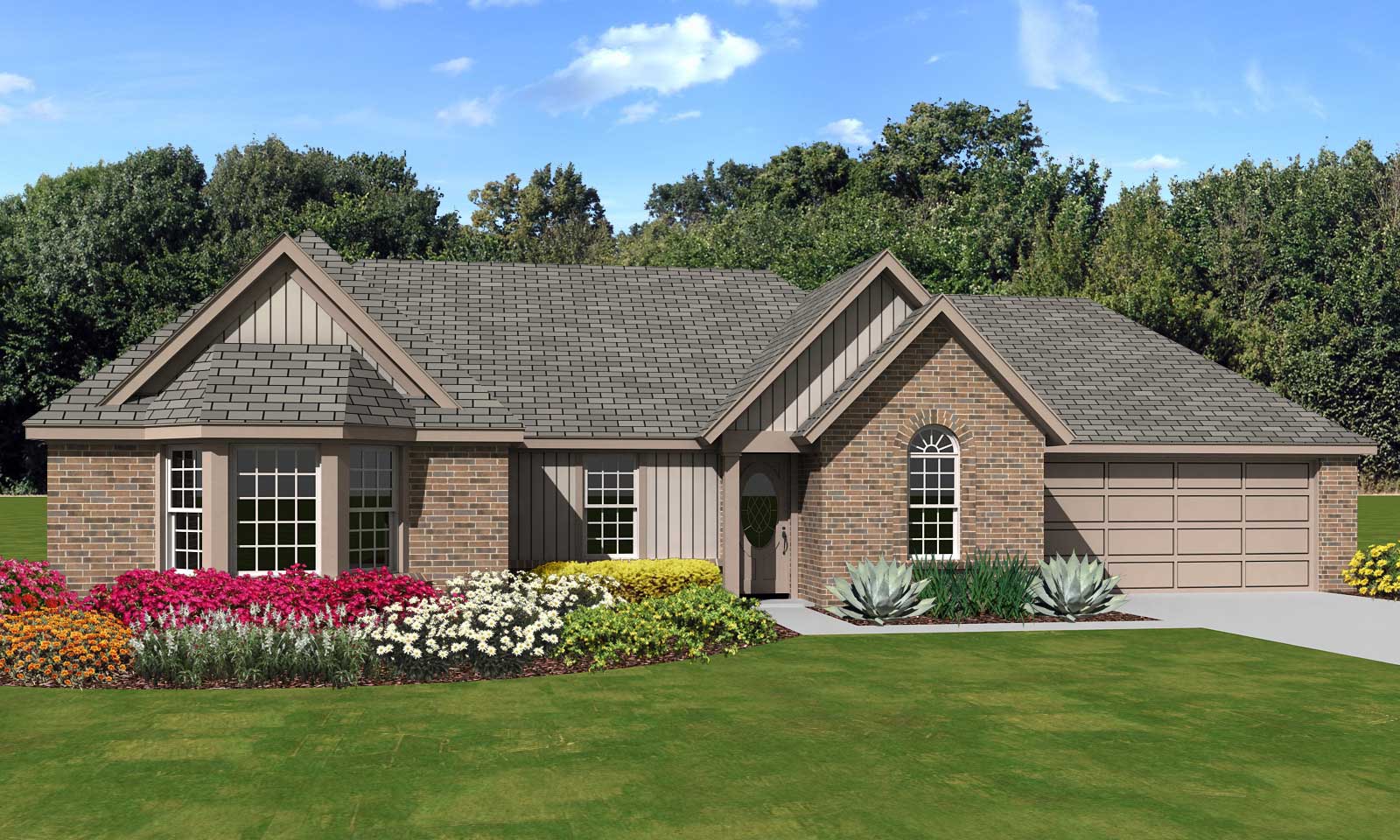 3-Bedroom, 1623 Sq Ft Country House Plan - 170-1837 - Front Exterior
