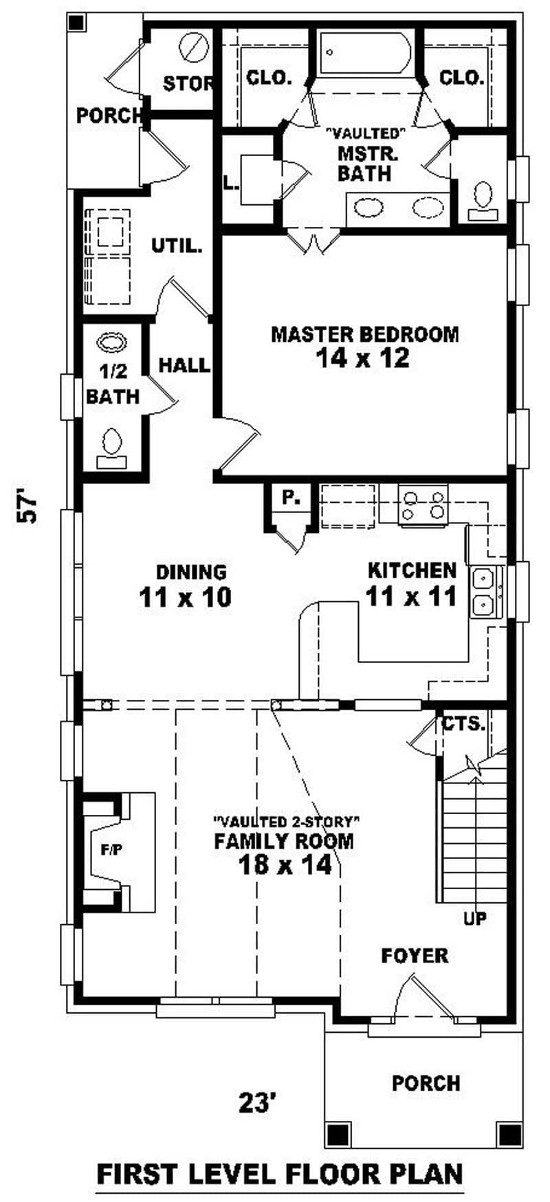 Floor Plan First Story of Plan #170-2701