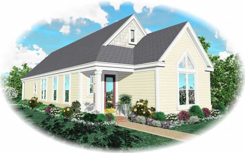 2-Bedroom, 1297 Sq Ft Small House Plans House Plan - 170-2829 - Front Exterior