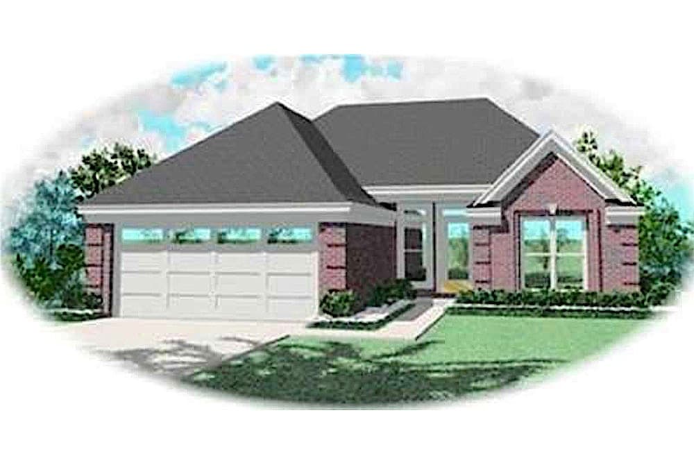 3-Bedroom, 1200 Sq Ft Contemporary Home Plan - 170-3299 - Main Exterior