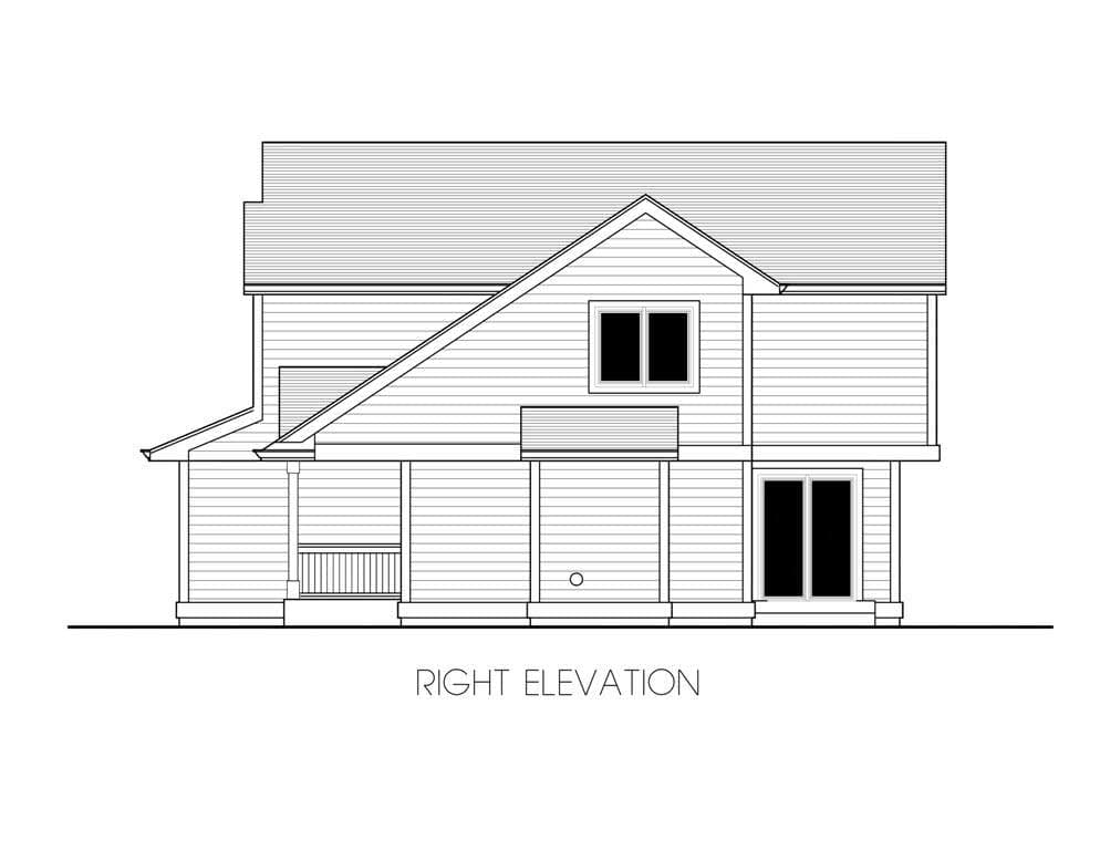 Home Plan Right Elevation