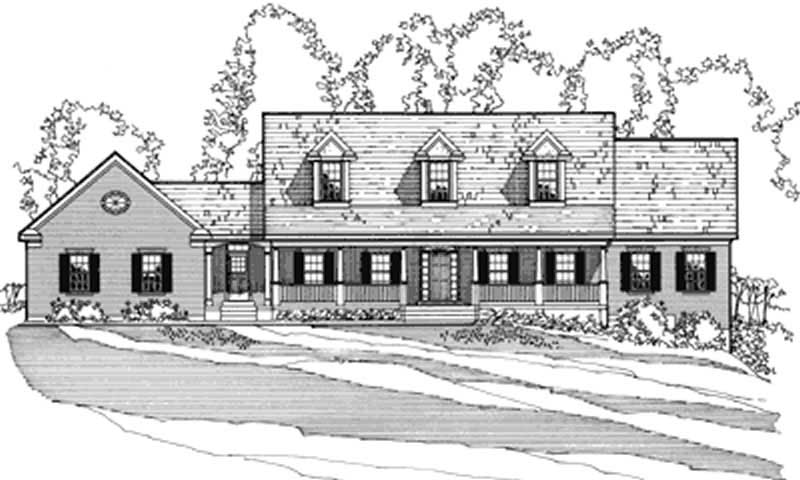 4-Bedroom, 2140 Sq Ft Country House Plan - 172-1005 - Front Exterior