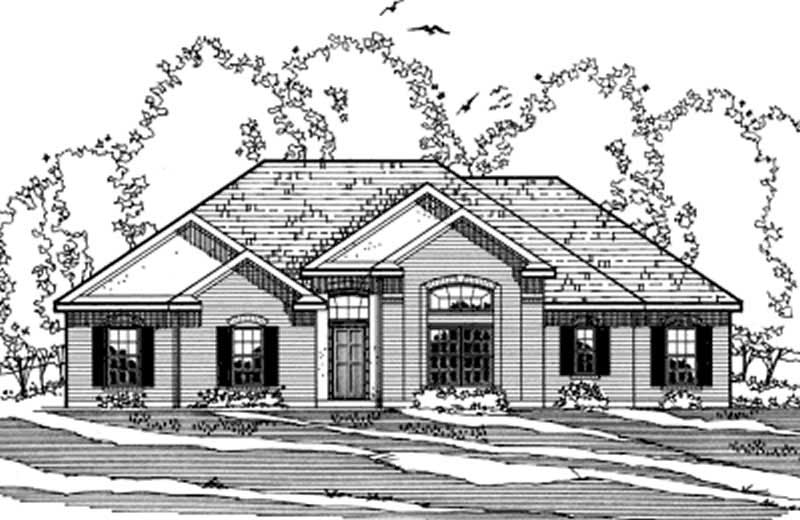 3-Bedroom, 1873 Sq Ft European House Plan - 172-1025 - Front Exterior