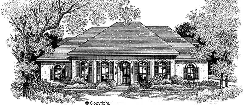 3-Bedroom, 2482 Sq Ft European House Plan - 174-1009 - Front Exterior
