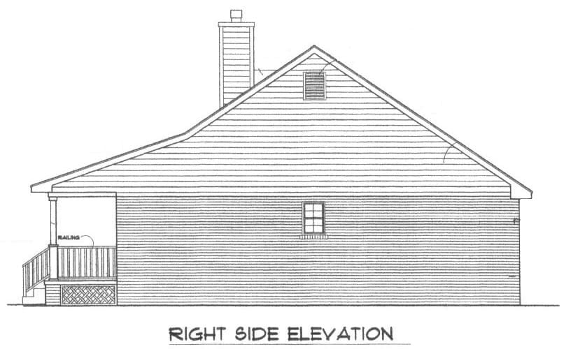 Home Plan Right Elevation