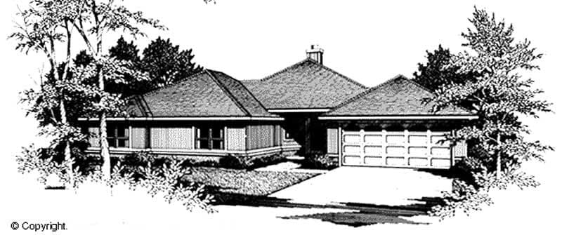 3-Bedroom, 1657 Sq Ft Contemporary Home Plan - 174-1063 - Main Exterior