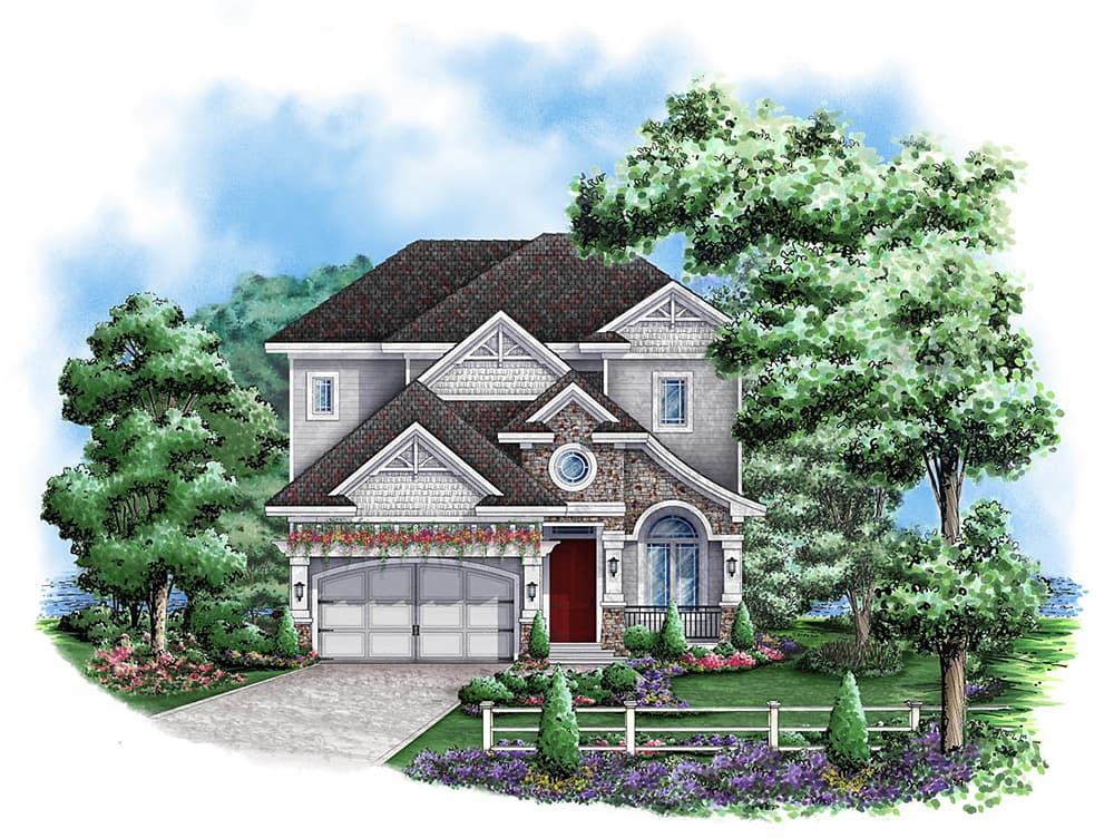 3-Bedroom, 3748 Sq Ft Country Home Plan - 175-1158 - Main Exterior