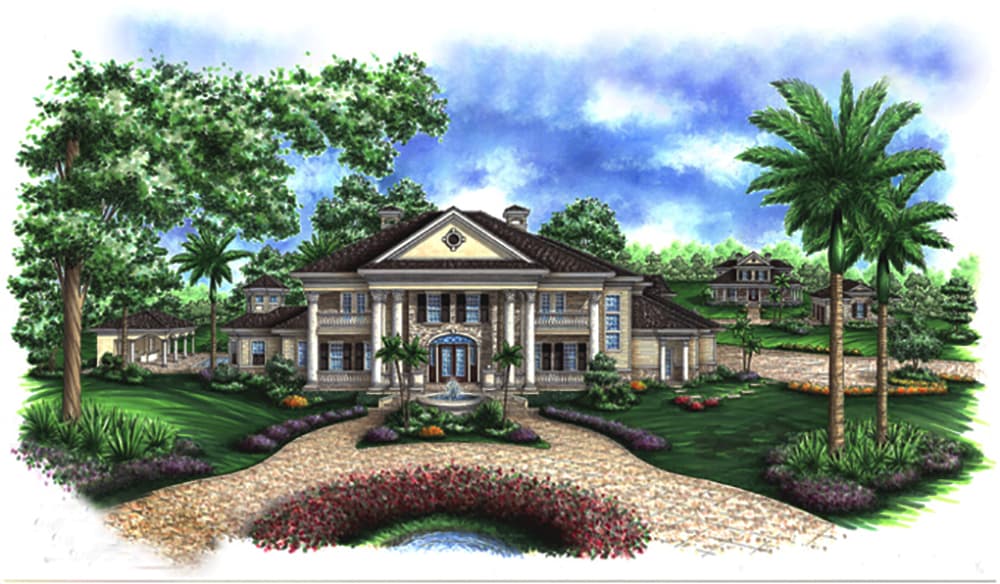 3-Bedroom, 6720 Sq Ft Georgian Home Plan - 175-1195 - Main Exterior